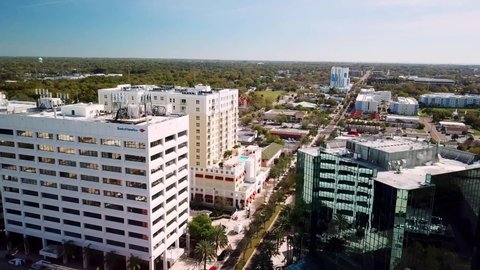 Clearwater , Florida , United States - 03 15 2021: Aerial Pullout Clearwater Florida in 4k