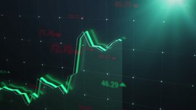 Animated stock market financial graph with green uptrend line. Beautifully designed growing stock chart for trading and investment, seamlessly looped. - Powered by Shutterstock - Get 15% off with code: PIKWIZARD15