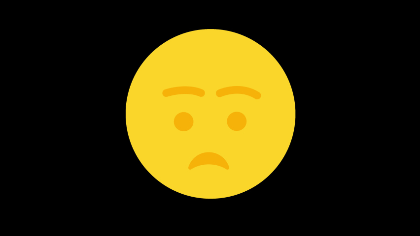 Anguished Face Animated Emoji Social Stock Footage Video 100 Royalty Free Shutterstock