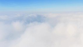 aerial view of blue sky and beautiful white clouds