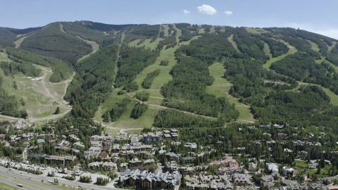 4k Aerial Drone Footage - Vail Colorado in Summer.  Colorado Rocky Mountains