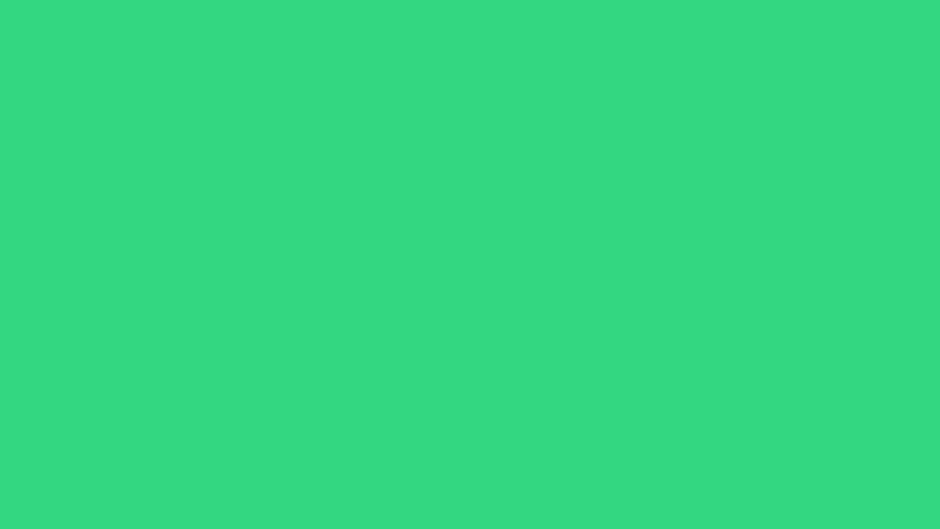 White Laptop icon isolated on green background. Computer notebook with empty screen sign. 4K Video motion graphic animation .