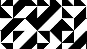 Simple mosaic with animated geometric shapes. Seamless loop motion graphic background in flat style. Monochrome geometric pattern - Powered by Shutterstock - Get 15% off with code: PIKWIZARD15