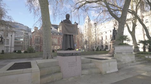 London , United Kingdom (UK) - 01 02 2021: Statue of Millicent Fawcett, Parliament Square, London