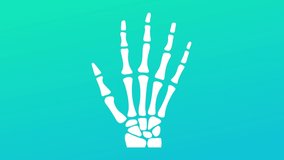 Human Skeleton hand waving. Medical design. - Powered by Shutterstock - Get 15% off with code: PIKWIZARD15
