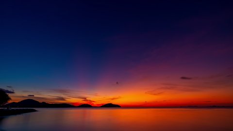 4K Time lapse of Majestic sunset or sunrise landscape Amazing light of nature cloudscape sky and Clouds moving away rolling 4k colorful dark sunset clouds Footage timelapse Stunning sky and clouds