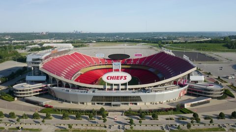 Kansas City , Missouri , United States - 06 13 2021: Establishing Shot of Arrowhead Stadium, Home of the Kansas City Chiefs