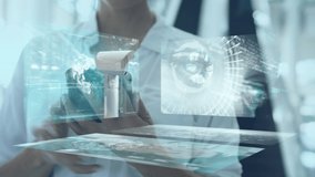 Animation of cctv camera and data processing over businesswoman using smartphone. global connections, technology and digital interface concept digitally generated video. - Powered by Shutterstock - Get 15% off with code: PIKWIZARD15