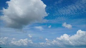 Blue sky with cloud background Video Time lapse, beautiful sky with clouds background, Sky with clouds weather nature cloud blue, Blue sky with clouds and sun, Clouds In Summer Day.