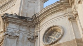 The Cadiz Cathedral is a traditional Spanish architecture with baroque Italian forms.
4k cadiz cathedral close up video. neoclassical style