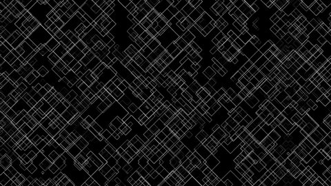 Computer generated cells of different sizes from thin lines. 3d rendering abstract technology backdrop