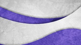 Contrast grey and violet waves abstract corporate motion background with grunge texture. Seamless looping. Video animation Ultra HD 4K 3840x2160