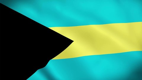 4K National Animated Sign of Bahamas, Animated Aruba flag, Bahamas Flag waving, The national flag of Bahamas animated. 
