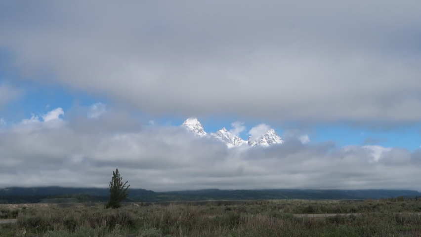 Grand Tetons National Park Time-lapse video, Wyoming , USA.