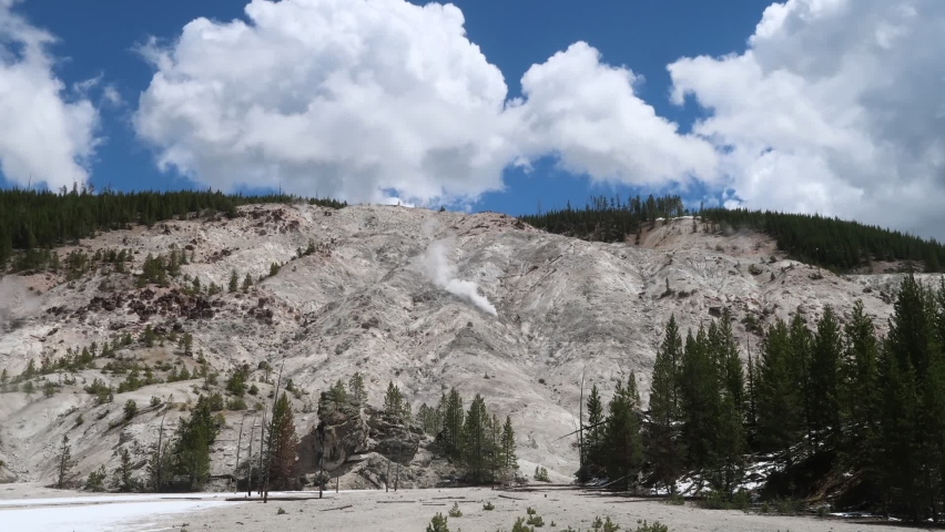 Yellowstone National Park Time-lapse Video in Wyoming, USA.