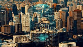 Global connection and the internet network modernization in smart city . Concept of future 5G wireless digital connecting and social media networking . - Powered by Shutterstock - Get 15% off with code: PIKWIZARD15
