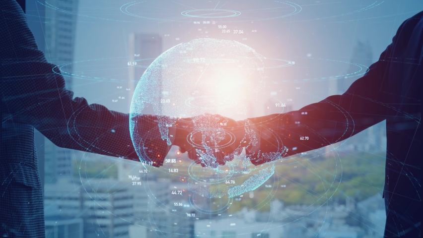 Partnership of business concept. Business strategy. Shaking hands.