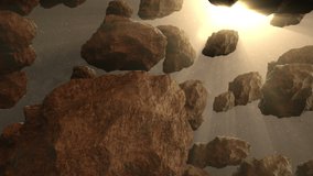 Asteroids in Space illuminated by sunlight. - Powered by Shutterstock - Get 15% off with code: PIKWIZARD15
