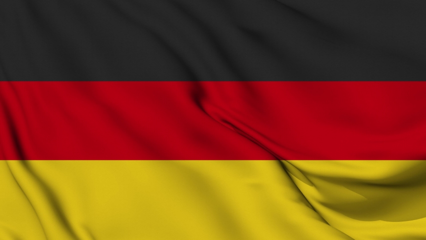 4K. Germany flag is waving 3D animation. Germany flag waving in the wind. National flag of Germany . Flag seamless loop animation. 3d Animation Royalty-Free Stock Footage #1074937955