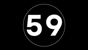Close-up of 60 Seconds countdown White numbers on a Computer Screen in Defocus. 1 minute countdown. 30 or 10 seconds. White digits on a Black Background - Powered by Shutterstock - Get 15% off with code: PIKWIZARD15