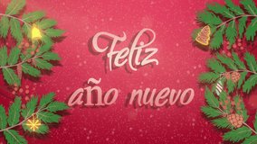 Merry christmas 2021 neon animation, feliz navidad on spanish, 3d motion design for new year holidays, sparkles background - Powered by Shutterstock - Get 15% off with code: PIKWIZARD15