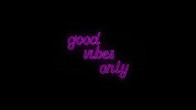 Animation of the words Good Vibes Only in purple flickering neon a black background. 4k - Powered by Shutterstock - Get 15% off with code: PIKWIZARD15