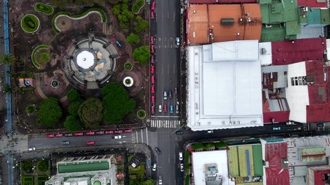 Beautiful cinematic Zenith view of the city of San Jose Costa Rica