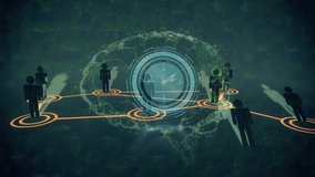 Neon digital clock ticking over human brain against network of businesspeople icons. global business and medical research technology concept - Powered by Shutterstock - Get 15% off with code: PIKWIZARD15