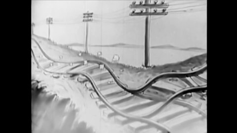 CIRCA 1926 - In this animated film, a monkey uses a handcar and a biplane to catch up with a runaway train.