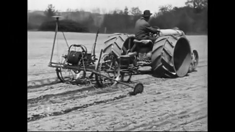 CIRCA 1924 - Modern and old-fashioned tactics of planting corn and potatoes are contrasted.