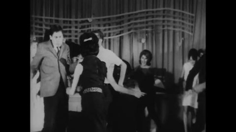 CIRCA 1964 - In this B movie, young people dance at a club.