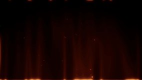 Burning Ash Ember Fire Sparks Backstage [30sec Looping Background]