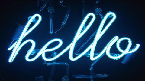 1 Hallo schriftzug & Hello neonschild