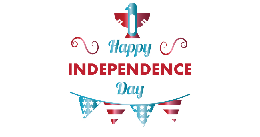 Animation of independence day 4th of july text on blue circle and white background. patriotism, independence and celebration concept digitally generated video. | Shutterstock HD Video #1075021937