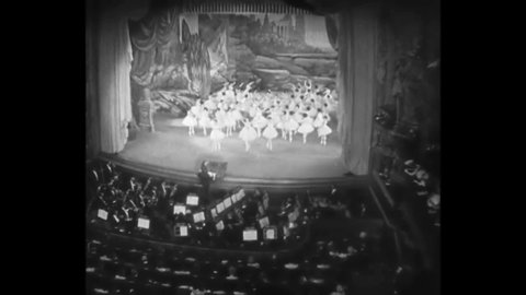 CIRCA 1925 - In this silent adaptation of the Phantom of the Opera, ballet dancers perform at the opera house.