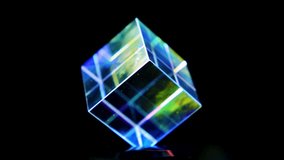 Cube light rainbow refraction prism against black background  - Powered by Shutterstock - Get 15% off with code: PIKWIZARD15