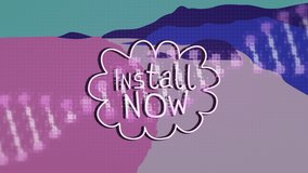 Animation of instal now text over dna spinning in background. global digital interface, technology and networking concept digitally generated video. - Powered by Shutterstock - Get 15% off with code: PIKWIZARD15