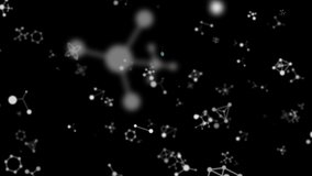 Animation of hands turning on clock, with molecular structures on black background. science and medical research, new beginnings and time concept, digitally generated video. - Powered by Shutterstock - Get 15% off with code: PIKWIZARD15