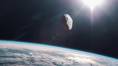 Asteroid Burning Up Entering Earth Atmosphere