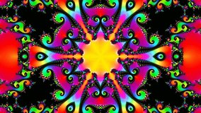 Loop motion graphic 3d with a variety of beautiful kaleidoscope flower, ideal for intro and outro video, big bang illustration concept, time tunnel, cosmology, space X. For more choices check out our 