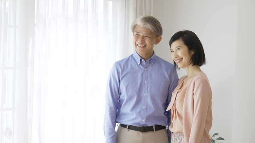 Asian couple with a smile Royalty-Free Stock Footage #1075168043