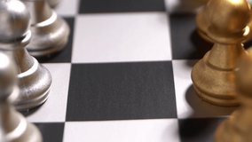 4K B roll clips of chess game with selective focus. Business Solutions, Success Strategy