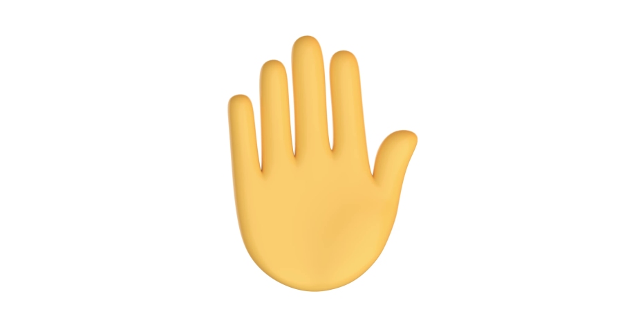 Yellow greeting hands icon. give five. Hello gesture, Applause gesture. Congratulation. winner. success. thankful. gratitude. Isolated 3d render illustration Royalty-Free Stock Footage #1075184675