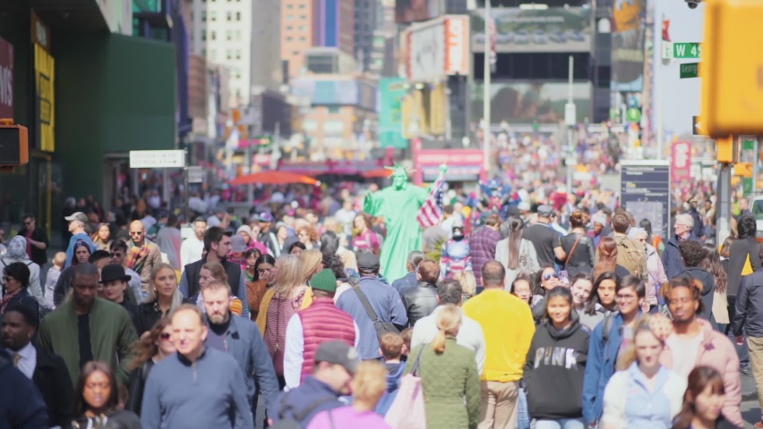 Crowded square. Crowded square