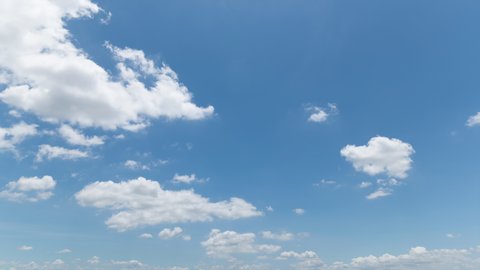 Time lapse Panoramic beautiful, clear blue sky background, clouds with background.