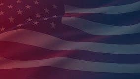 Happy Fourth of July Greeting Card with American Flag Background. Celebrate 4th of July, Independence Day in Style with This Uplifting and Elegantly Animated. HD Motion Graphic Video Animation.
