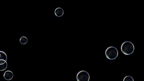Realistic soap bubble particles, transparent background material