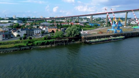 Industrial zone near Chevire bridge in Nantes