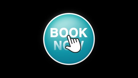 Book Now Button Click Animation on Black Background and Green Screen