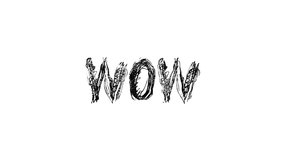 Wow hand draw lettering calligraphy. Animation of doodled hello word. Motion graphics. - Powered by Shutterstock - Get 15% off with code: PIKWIZARD15